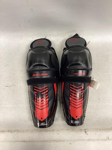 Used Bauer LIL SPORT Youth Shin Guards Black 8" 11851-S000048813