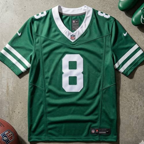 Nike Aaron Rodgers New York Jets Jersey Men's Large Game Jersey NFL Football #8