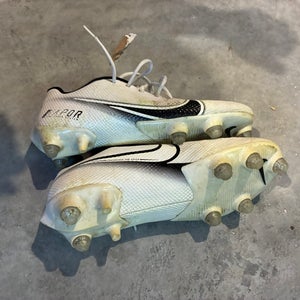 White Men's Size M 9.0 (W 10.0) Adult Nike Vapor Edge Pro 360 Low Top Detachable Cleats (Used)