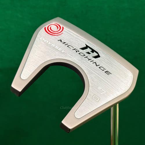 Odyssey '24 Microhinge #7 S 34.5" Slant-Neck Mallet Putter w/ Super Stroke & HC