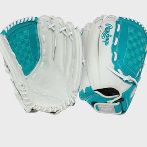 New SURE CATCH 12.5IN RHT SOFTBALL GLOVE TEAL/WHITE 11834-RAWR00714677
