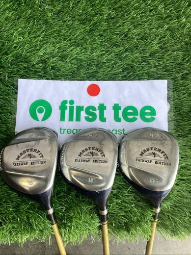 Master Fit Fairway Edition Woods Set 15*-18*-22* With Regular Graphite Shafts