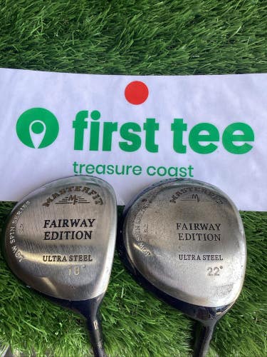 Master Fit Fairway Edition Woods Set 18* And 22* With Regular Graphite Shafts
