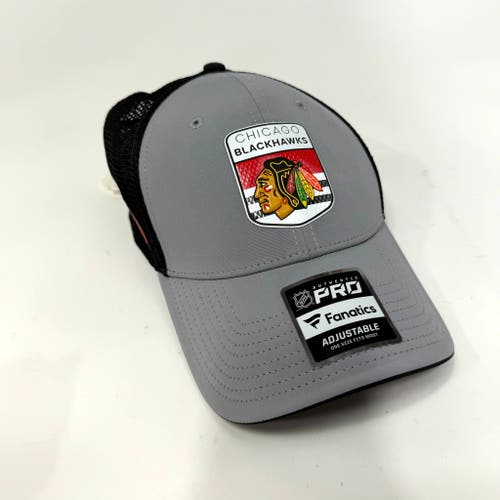 New Grey Chicago Blackhawks Fanatics Hat | R103
