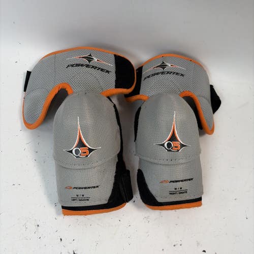 Powertek Q5 Hockey Elbow Pads, Grey, Junior Medium