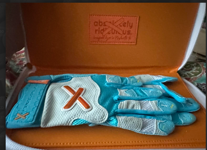 NEW Absolutely Ridiculous Pushin' P Whiteout Batting Gloves Size Youth L