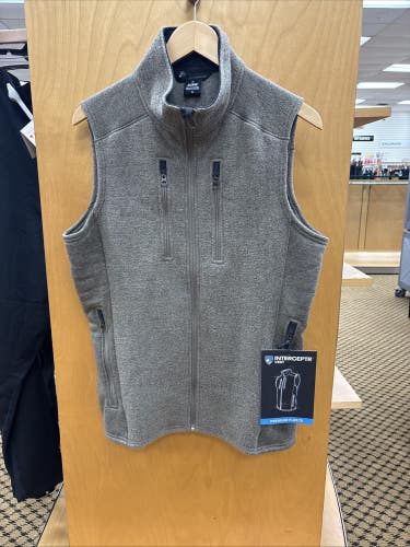 Kuhl Interceptr Vest Mens Size Small NWT Oatmeal Fleece Outdoor Full Zip