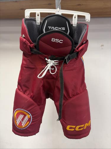 Junior Size Large CCM TACKS 85C Ice Hockey Player Pants. Red