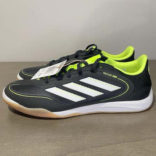 Adidas Copa Indoor Court League Core Black / Cloud White / Lucid Lemon Mens 11.5