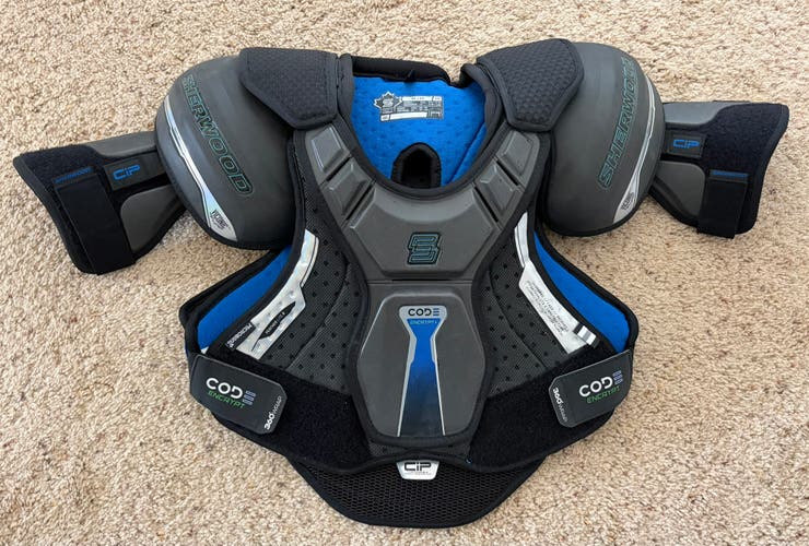 Senior Medium Sher-Wood Code Encrypt 1 Shoulder Pads (Used)