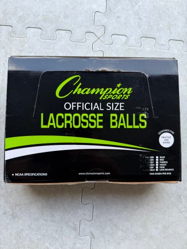Champion Low Bounce Lacrosse Ball 12 Pack (1 Dozen) (New)
