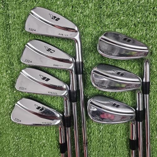 Wishon Golf 550m Forged Iron Set 5-PW AW Dynamic Gold X100 Extra Stiff Steel RH