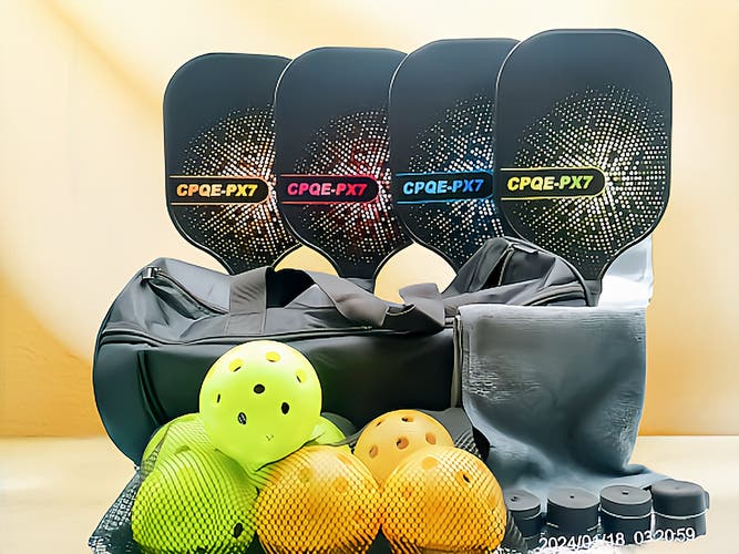 CPQE-PX7 4-PADDLE PICKLEBALL COMPLETE SET