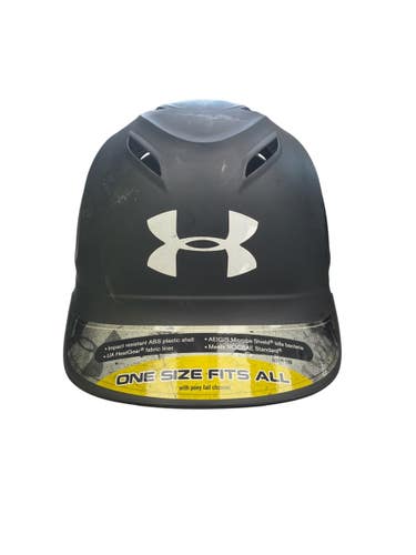 Used Under Armour BLACK HELMET Batting Helmet No Mask Black MD 11863-S000026571