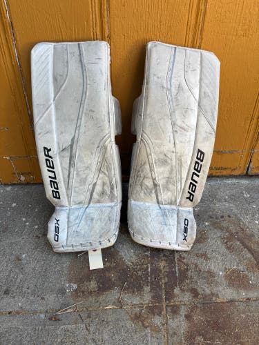 White 26" Junior Bauer GSX Goalie Leg Pads
