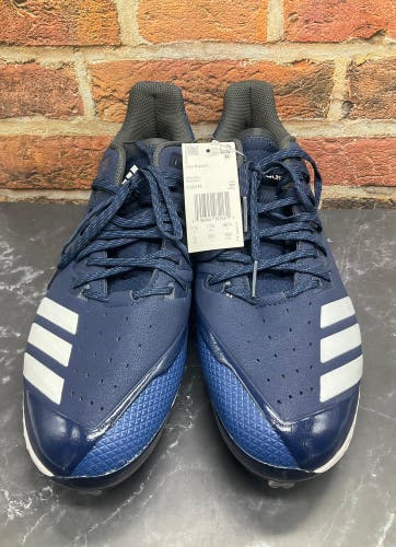 Adidas Icon Bounce Mid Metal Baseball Cleats CG5244 Navy/White Men’s 12 NWT