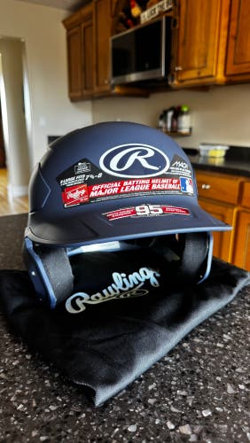 Rawlings Mach Carbon Batting Helmet Matte Navy Blue XL (7 5/8 - 8)