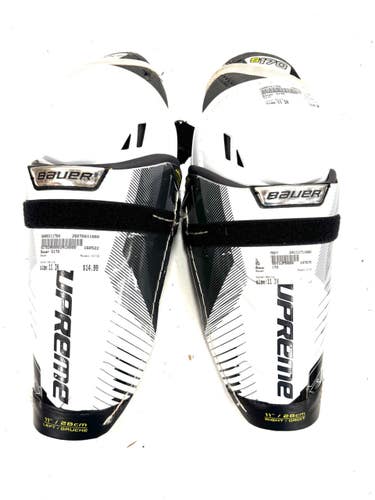Used Bauer S170 Junior Shin Guards White 11" 11860-S000311768