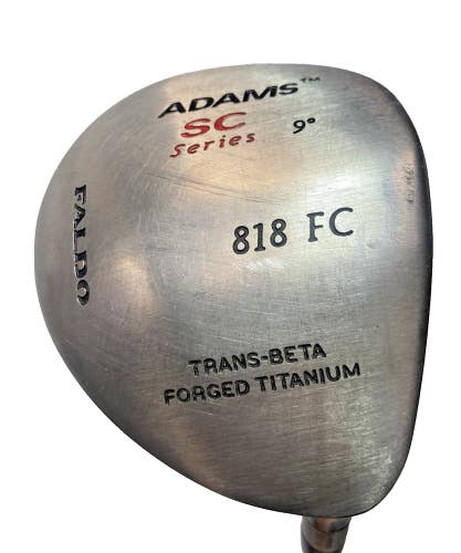Adams SC Series 818 FC Faldo Ti Driver 9* Stiff Graphite 44" New Jumbo Grip HC