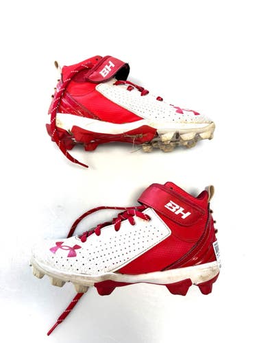Used Under Armour BB/SB Cleats Red Junior 04 11860-S000309750