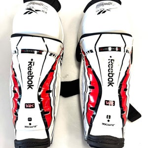 Used Reebok 14K Intermediate Shin Guards White 12" 11860-S000309567