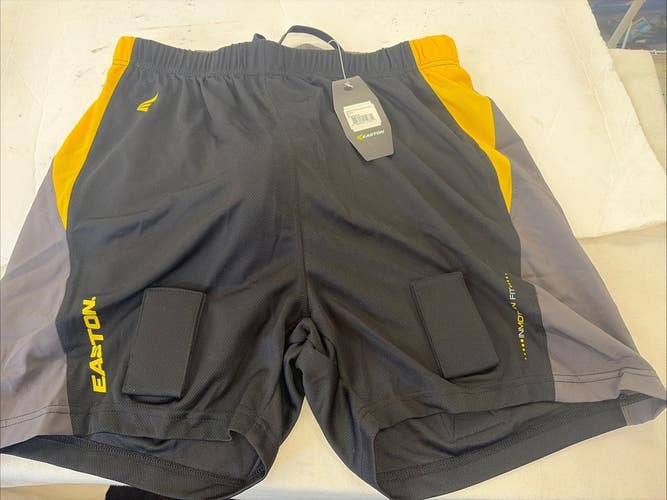 Brand New Adult Size XL Easton . Motion Boxer Jock Ice Hockey Shorts Black