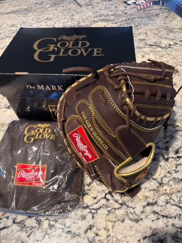 Rawlings Gold Glove Mocha RH Catcher's Baseball Glove 34" (New)