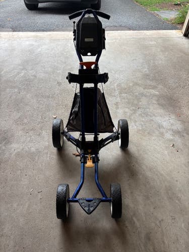 Sun Mountain MicroCart (Blue) – Lightweight Foldable Push Cart – Good Condition