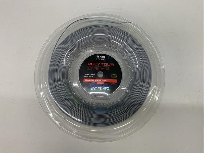 Yonex Poly Tour Drive 1.25mm/16L GA/200m/656ft String Reel (Silver)