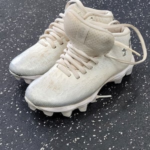 Used Under Armour LAX Cleats Boys White Youth 13.0 11849-S000041811