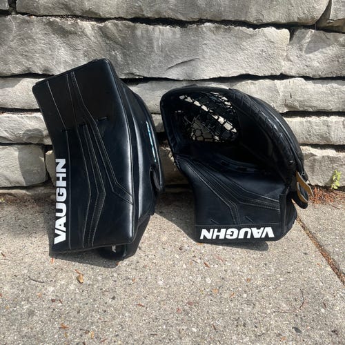 2023 Vaughn Velocity Pro Glove & Blocker - Black - SR - Regular (Used)