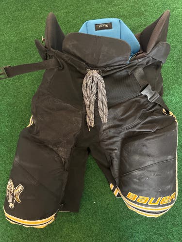 Black Senior XL Bauer Custom Nexus Elite Hockey Pants Pro Stock (Used) Framingham State