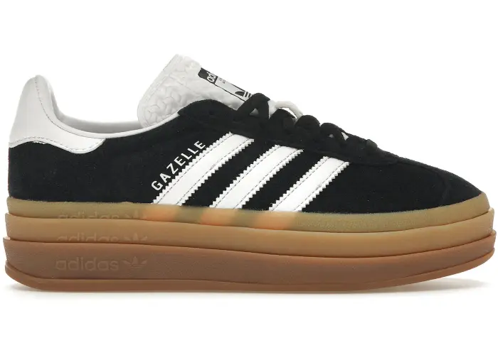 Size 7.5 - adidas Gazelle Bold Black White Gum (Women's) IE0876