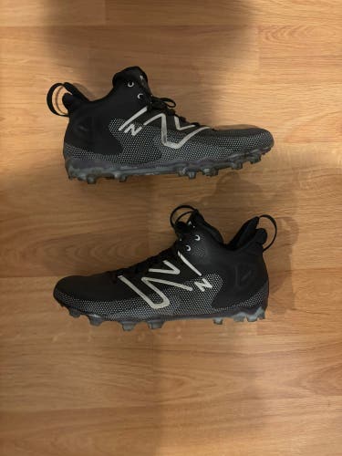 New Balance Freeze Black Lacrosse Cleats - Size 11.5 (Replaced Insoles)