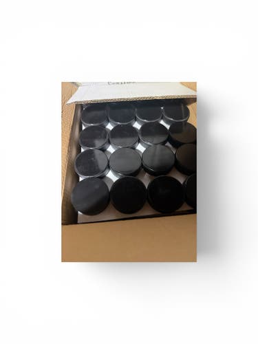 100 practice pucks, official size and weight