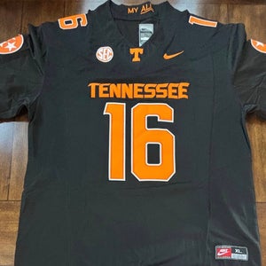 University of Tennessee Peyton Manning Blackout-Mode #16 Adult XL Jersey NWT
