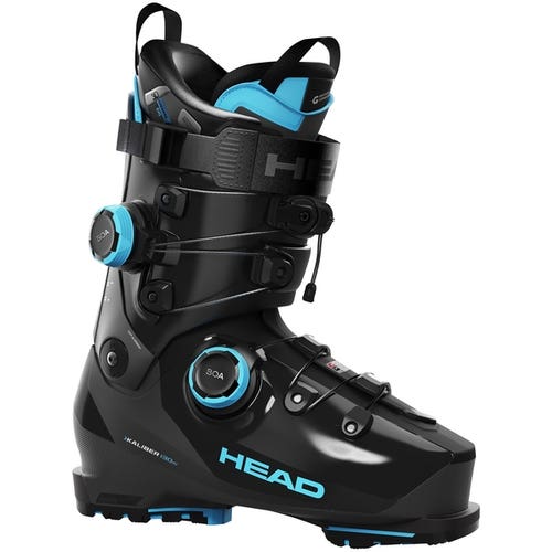 NEW Men's HEAD KALIBER 130 MV GW BOA2 BLACK-SPEEDBLUE Ski Boots 28.5 Mid Volume Stiff Flex