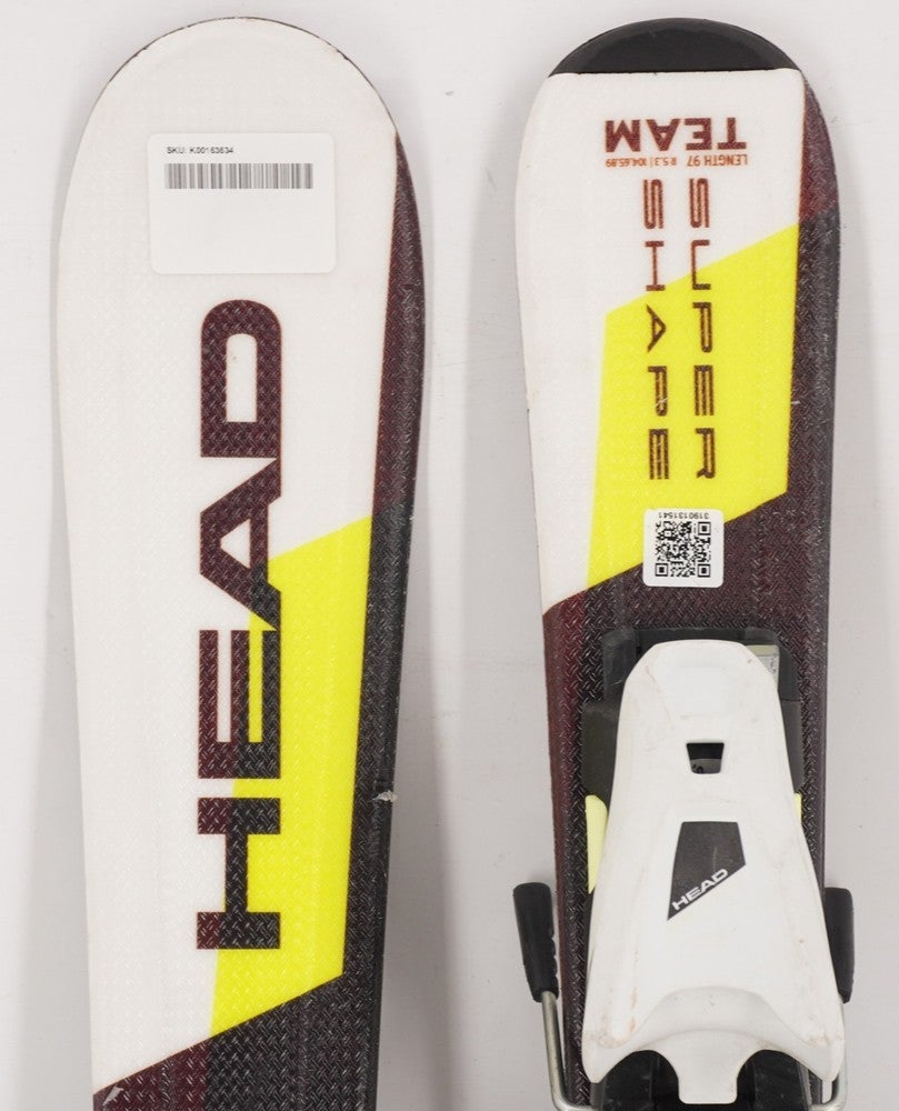 Head Super Shape Team Era 2.0 Kids Skis with Bindings - 97 cm Used