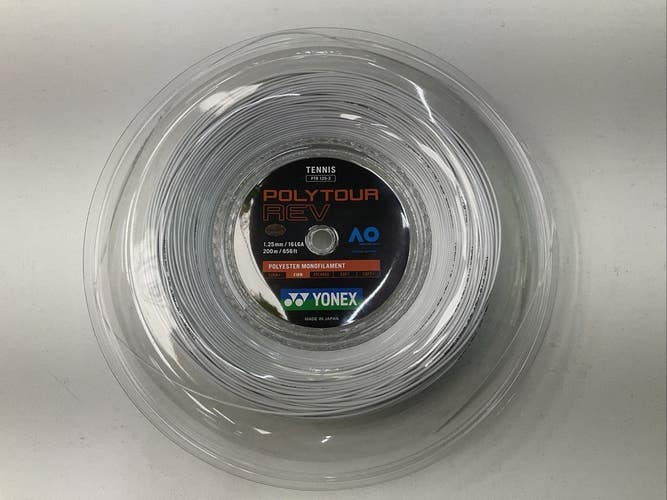 Poly Tour Rev 1.25mm 16L GA Tennis String Reel (White)
