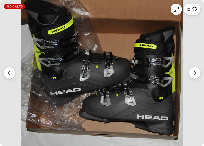 NEW HEAD EDGE LYT 9 R HV men's ski boots size 30/30.5 Mondo US 12/12.5 NEW