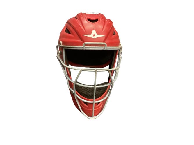 Used All-Star HLMET Catchers Mask Red 11846-S000107463