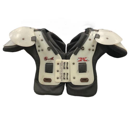 Used, Gear 2000 2XAIR FB Shoulder Pads, White, LG 11859-S000032056