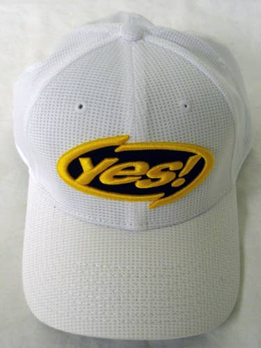 YES! Golf Fitted Hat 3930 (White, Large/Extra Large) Mesh Cap NEW