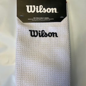 Wilson Staff Microfiber Tri-Fold Towel 2021 (White, 16" x 21") Golf NEW