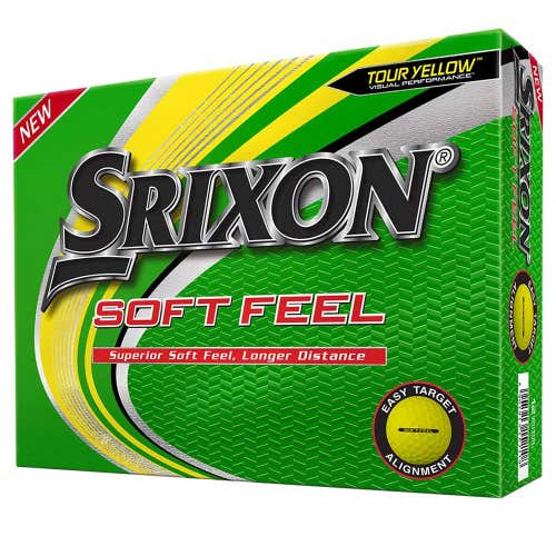 Srixon Soft Feel Golf Balls (Tour Yellow, 2020, 12pk) NEW
