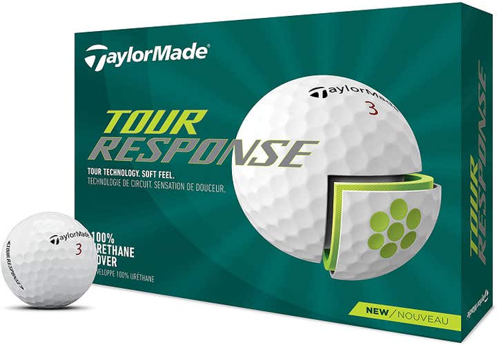 Taylor Made Tour Response Golf Balls (White,12pk) 1dz 2022 3 Layer NEW