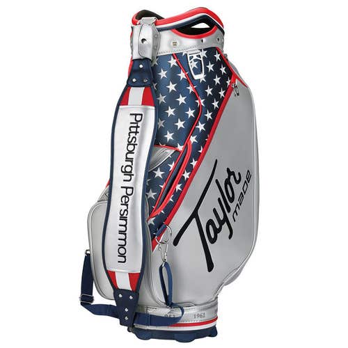 Taylor Made Heritage Staff Bag (6 way top, Silver/Navy) 2025 NEW