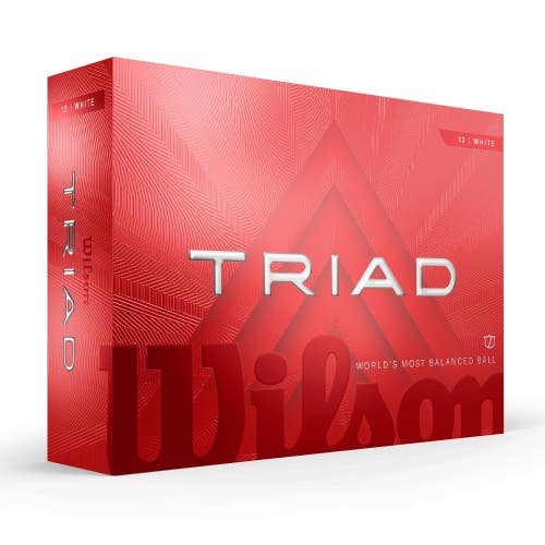 Wilson Staff Triad Golf Balls (White, 12pk) 1 DZ 2025 NEW