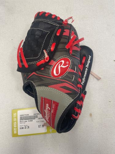 Used Rawlings S10GB BB/SB Glove RH Throw Black 10" 11490-S000275208