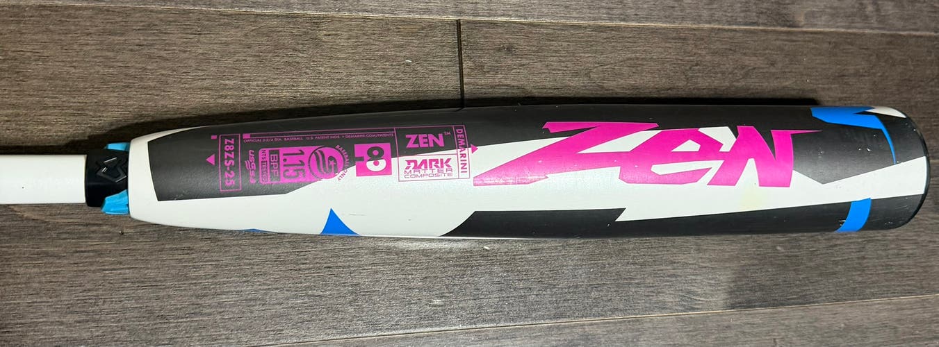 2025 DeMarini CF Zen Composite USSSA Certified Bat (-8) 22 oz 30" (Used) Offers accepted!!!